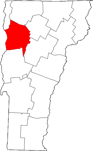 Chittenden County, Vermont map